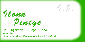 ilona pintye business card